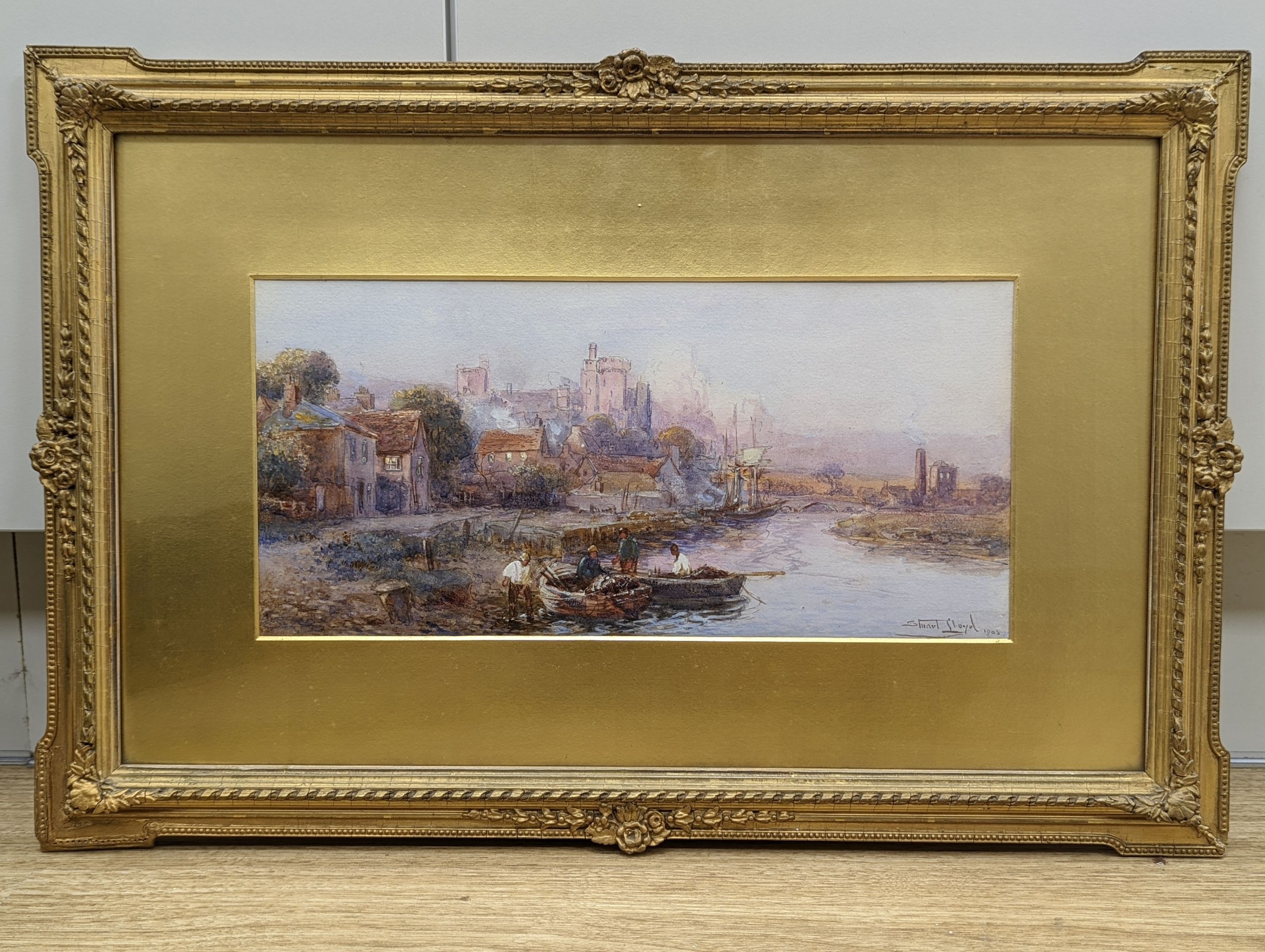 Walter Stewart Lloyd (1875-1929), watercolour, 'Arundel', signed and dated 1903, 17 x 35cm